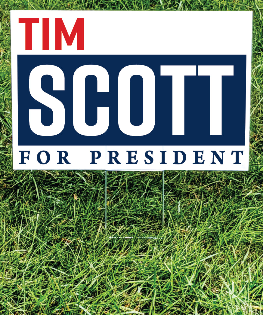 Tim Scott for President Yard Sign