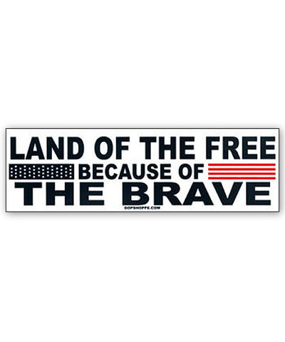 Land of the Free Bumpersticker Car Magnet
