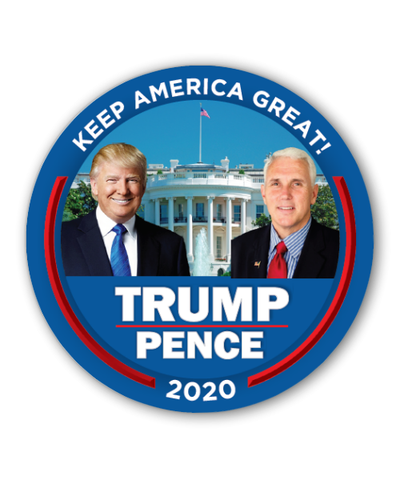 Trump Pence 2020 Photo Button
