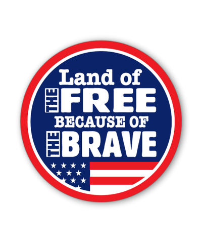 Land of the Free Button Magnet