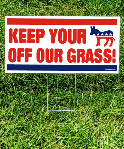 Keep Off the Grass Yard Sign