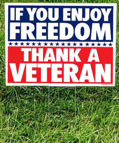 Thank a Veteran Yard Sign